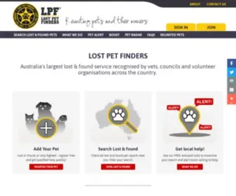 Lostpetfinders.com.au(Our method) Screenshot