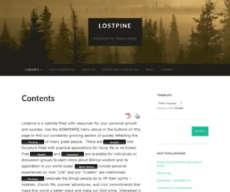Lostpine.com(Inspiration for Today's World) Screenshot