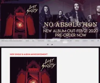 Lostsocietyfinland.com(The new LOST SOCIETY album "No Absolution") Screenshot