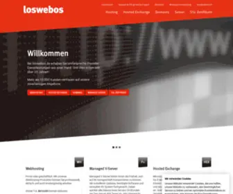 Loswebos.de(Webhosting, Domains & Managed Server) Screenshot