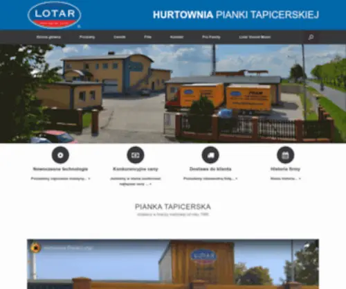 Lotar.waw.pl(LOTAR hurtownia pianki tapicerskiej) Screenshot