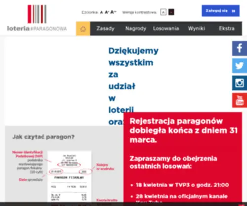 Loteriaparagonowa.gov.pl(Loteriaparagonowa) Screenshot