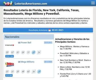 Loteriasamericanas.com(Resultados) Screenshot