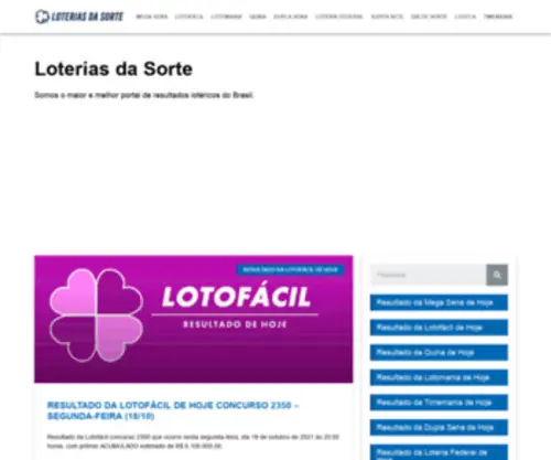 Loteriasdasorte.net(Loterias Dasorte) Screenshot