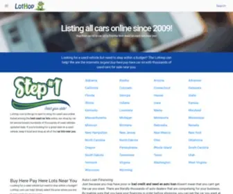 Lothop.com(Listing All Cars and Trucks at Local Car Lots) Screenshot