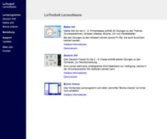 Lothosoft.ch(LoThoSoft Lernsoftware) Screenshot