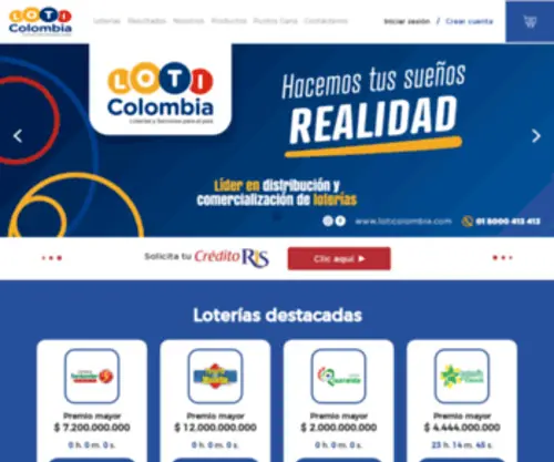 Loticolombia.com(Loterías Virtuales para el país) Screenshot