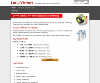 LotofVisitors.com(Online traffic for International marketing and your American advertising campaign) Screenshot