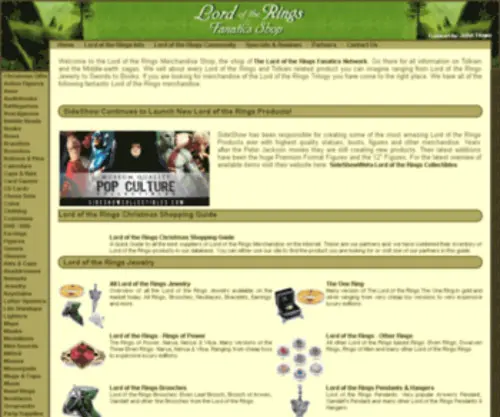 Lotrfanshop.com(Lord of the Rings Merchandise Shop) Screenshot