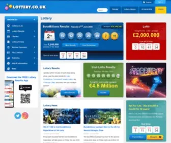 Lottery.co.uk(Results, Information & News) Screenshot