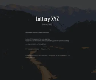 Lottery.xyz Screenshot