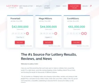 Lotterycritic.com Screenshot