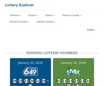 Lotteryexplorer.com Screenshot