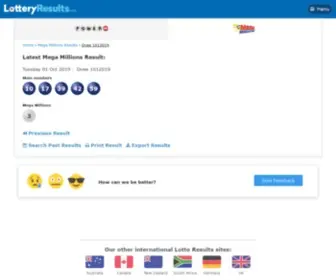 Lotteryresults.com Screenshot