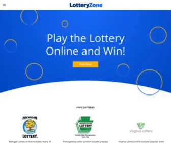 Lotteryzone.com Screenshot