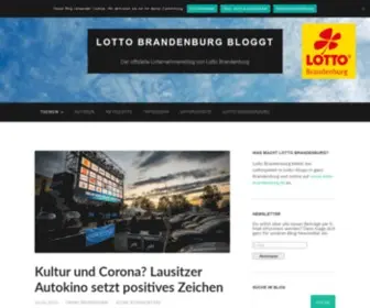 Lotto-Brandenburg.blog(Der offizielle unternehmensblog von lotto brandenburg) Screenshot