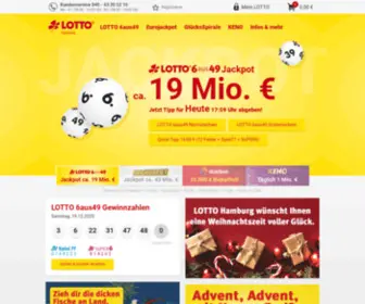 Lotto-Hamburg.de(Nur bei LOTTO Hamburg) Screenshot