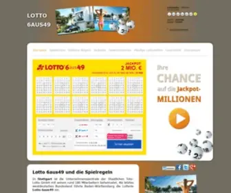 Lotto-Stuttgart.com(Lotto 6aus49 hier bei Lotto Stuttgart und die Jackpot) Screenshot