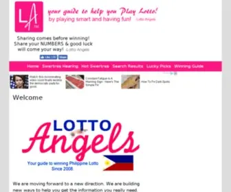 Lottoangels.com Screenshot