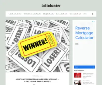 Lottobanker.com(No. 1 Site to Check Lotto Results) Screenshot