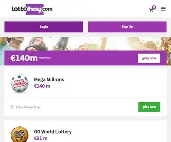 Lottohoy.com Screenshot