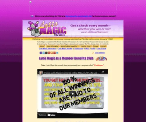 Lottomagicteam.com(Lotto Magic) Screenshot