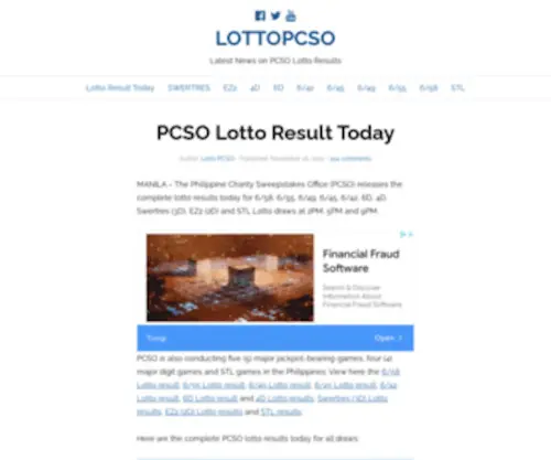 Lottopcso.com Screenshot