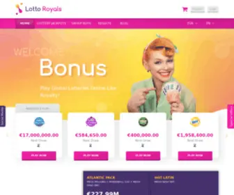 Lottoroyals.com Screenshot