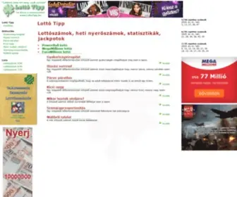 Lottotipp.hu(Teletipp szerencsejáték és nyereményjáték portál) Screenshot