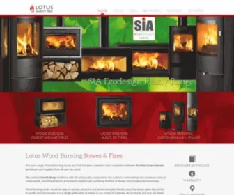 Lotusfires.com(Lotus Wood Burning Stoves & Fires) Screenshot