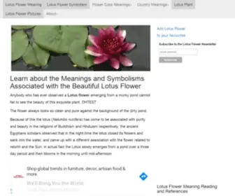 Lotusflowermeaning.net(Learn all about the Three Major Cultures that are Associated with the various Lotus Flower Meaning) Screenshot