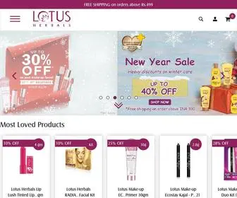 Lotusherbals.com(Lotus Herbals) Screenshot