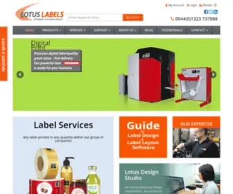 Lotuslabels.com(Digital Labels) Screenshot