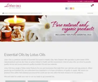 Lotusoils.co.nz(Lotus Oils) Screenshot