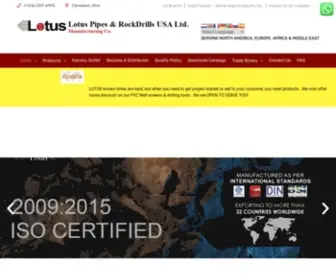 Lotuspipesandrockdrills.com(Lotus Pipes & RockDrills USA Ltd) Screenshot