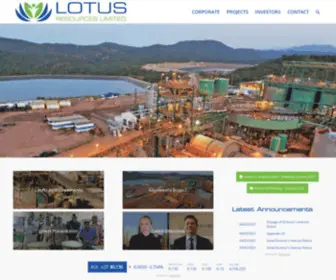 Lotusresources.com.au(Lotus Resources Limited) Screenshot