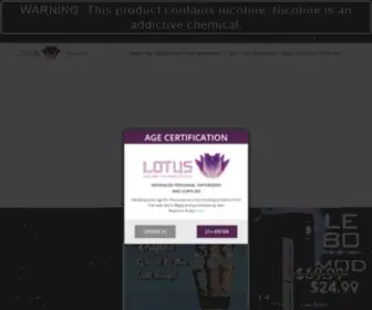 Lotusvaping.com(Home of Nomenons) Screenshot