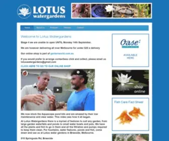 Lotuswatergardens.com.au(Lotus Watergardens) Screenshot