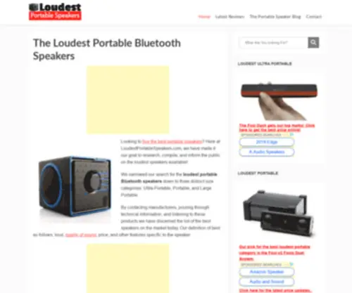 Loudestportablespeakers.com(Loudestportablespeakers) Screenshot