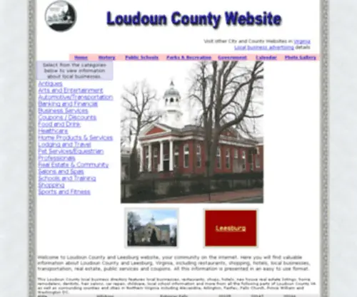 Loudouncountywebsite.com(Loudoun County & Leesburg Virginia VA Website) Screenshot