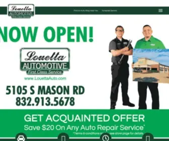 Louettaautomotive.com(⭐⭐⭐⭐⭐ Auto Repair Shops in Cypress TX) Screenshot