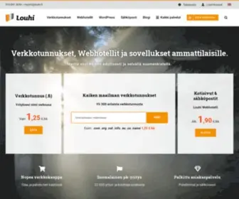 Louhi.net(Verkkotunnukset, Webhotellit ja sovellukset ammattilaisille) Screenshot