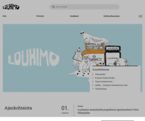 Louhimo.com(Seinäjoen kaupungin kulttuuripalveluiden lastenkulttuurikeskus Louhimo) Screenshot