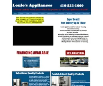 Louieappliancesmd.com(Used Appliances(Great quality)) Screenshot