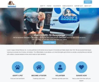 Louieslegacy.org(Louie's Legacy Animal Rescue) Screenshot