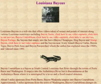 Louisianabayous.org(Louisiana Bayous) Screenshot