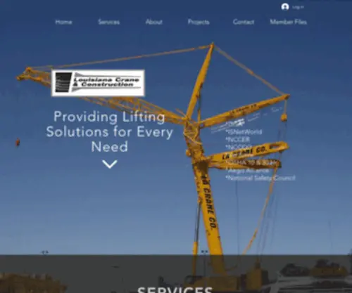 Louisianacrane.com(Louisiana Crane & Construction LLC) Screenshot