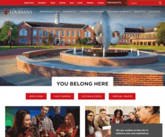 Louisiana.edu(University of Louisiana at Lafayette) Screenshot
