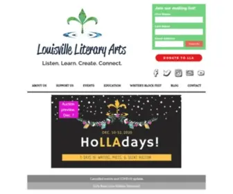 Louisvilleliteraryarts.org(Louisville Literary Arts) Screenshot