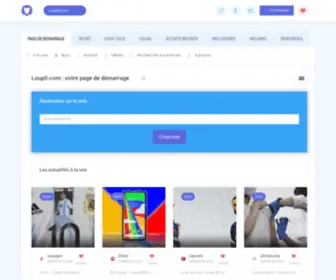 Loupil.com(Page de démarrage et réseau social en France) Screenshot